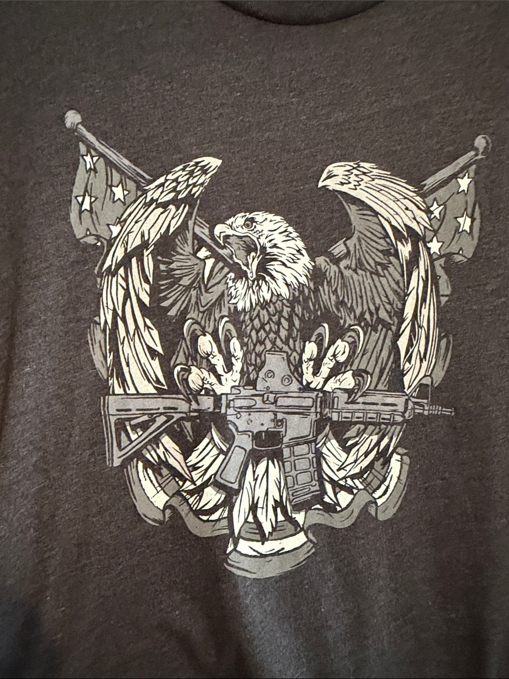 Grunt Style Dark Gray Eagle Graphic Short Sleeve Tee - Picture 3 of 6
